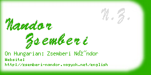 nandor zsemberi business card